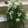 Verdor para Bodas Hierba Barba de Dragón Verdadero Hierba Espárrago Bosque Blanco Verde Estilo Decoración Fondo Colgante Arreglo Floral Decoración de Carretera Flores Artificiales