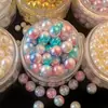 Perla Simulada Cáñamo Flujo Bola Ruidosa Relleno de Pegamento Material Hecho a Mano DIY Pellizcar Bola Hecha a Mano Relleno de Pegamento en Crema