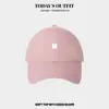 Gorra de Béisbol Simple Versátil Gorra de Béisbol con Letra Pequeña de Cara Ancha Adelgazante Tendencia Tapa Suave Gorra de Pico de Pato