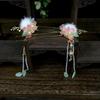 Dos Yue nuevos accesorios para el cabello traje grande flor visón pelo pequeño fresco horquilla ropa china corona prohibida aretes [principios de primavera]]