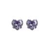 Pendientes de Corazón de Aleación de Titanio F136, Piercings para Lengua, Labios, Nariz, Ombligo, Joyería para Piercings de Oreja G23 Incrustada con Circonita