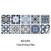 Nova simulação vintage adesivos de azulejos, sala de estar, cozinha, banheiro, escada, decoração de escada, superfície removível autoadesivo, filme brilhante