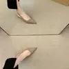 Zapatos de tacón bajo cerrados de tira trasera plateados, simples y elegantes, estilo coreano para mujer, Sandalias Versátiles de Moda Nueva Verano 2026