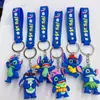 Chaveiro Pingente Boneco Coelho e Urso Espacial de Casal Pvc Fofo Desenho Animado Brinquedo Pequeno Enfeite Pendurado Fábrica em Estoque