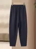Pantalones Térmicos Ajustados de Invierno para Mujeres de Mediana Edad y Mayores, Forrados de Polar, Cálidos, Elegantes, Sueltos, de Cintura Alta