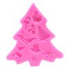 Molde de silicone de árvore de Natal flip molde para decoração de bolo de açúcar molde para biscoito de chocolate molde para assar DIY