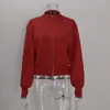 Cardigan de Tricô com Gola Alta e Zíper Duplo, Moda Simples Elegante Casual Outono 2026 Europeu e Americano