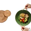 Esteras Aislantes Térmicas Tejidas de Ratán para Uso Doméstico, Esteras Anti-Quemaduras para Ollas, Esteras para Tazones, Esteras de Mesa Resistentes a Altas Temperaturas, Esteras para Platos Resistentes al Calor, Juego de Uso Diario para el Hogar