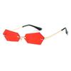 Nuevas Gafas de Sol sin Montura con Borde Cortado para Mujer, Gafas de Sol Geométricas Degradadas de Celebridad de Internet, Gafas de Estilo Callejero Trendy Transfronterizo