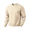 2026 Transfronterizo TK Estilo Americano Otoño e Invierno Nuevo Pesado para Hombre Casual Commuter Relajado Versátil Minimalista Sudadera de Cuello Redondo