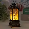 Decorações de Natal Lâmpada de Vento de Natal Castiçal Lâmpada Decoração Luz Noturna Enfeites de Mesa Presentes de Natal
