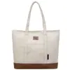 Moderna y versátil, elegante bolso de lona nuevo para mujer, gran capacidad, bolso de hombro simple de verano, diseño de bloques de color 2026