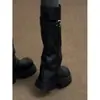 Botas de Plataforma Retro Blancas Hasta la Rodilla con Tacón Grueso para Mujer 2026 Nuevo Otoño Botas de Montar que Aumentan la Altura
