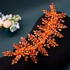 Piezas de Taladro Hechas a Mano con Pedrería Europea y Americana, Diadema de Pelo Prensado de Alta Gama Color Champán, Corona de Pelo de Perlas, Accesorios para Fiesta de Bodas Dz324