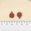 Surtido de 30 suministros de boda de bendición de fortuna roja estilo chino, colgante DIY, caja de dulces, llavero, accesorios de joyería