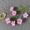 Flores Artificiais com 6 Cabeças de Sementes Pretas para Decoração de Corredor de Casamento, Arranjos Florais Estilo Pastoral, Decoração de Janela Transfronteiriça, Flores Artificiais Atacado