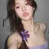 Atmósfera Super de Hada, Pasador de Flor Rosa Puro y Deseable, Accesorio para el Cabello con Borla de Flor Fresca para Permanente, Nuevo Adorno para el Cabello Elegante Estilo Chino Hanfu