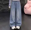 Conjunto de Manga Larga para Niña 2026 Primavera/Otoño Cuello Redondo Falso Dos Piezas Jeans Elegantes de Moda para Niños Tendencia Dropshipping