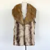 Chaleco cálido de otoño e invierno para hombre estilo europeo y americano, chaleco con capucha de pelo talla grande, venta al por mayor de fábrica