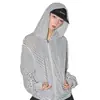 Sudadera con capucha a rayas finas estilo coreano para hombre y mujer, tonos fríos, minimalista, corte holgado, versátil, casual, top perezoso, venta al por mayor