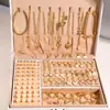 Conjuntos de Joyería Retro Más Vendidos Transfronterizos Europeos y Americanos, Joyería de Aleación con Perlas de Imitación, Conjuntos de Joyería de Collar y Aretes de Gama Alta