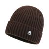 Gorro de Lana Tejido Cálido de Invierno para Hombre Color Sólido Letra Estilo Coreano Deportes al Aire Libre Moda Combinable Protección para las Orejas Gorro de Lana