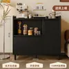 Aparador estilo meados do século, armário para máquina de café, bar de chá para sala de estar, armário pequeno de parede, armário de armazenamento