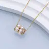 Pendente Cesta da Fortuna de Pérola de Água Doce Natural Trançado Oco Colar de Alta Qualidade Design de Colar Joias da Moda Atacado