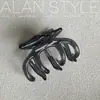 Pinza de Tiburón Nueva Gruesa de Ácido Acético Arlan Color Gelatina Lujo Ligero Alto Sentido Pinza para Agarrar Cabello Pinza de Agarre Elegante Coreana