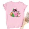 Camisa Navideña Rosa Retro para Mujer Camisa Vintage de Vacaciones