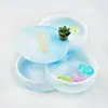 Molde DIY de pegamento de gota de cristal, caja de almacenamiento giratoria de 360 grados, molde para caja de joyería, mesa, materiales hechos a mano