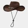 Sombrero de paja transfronterizo para mujer para la playa, estampado de leopardo estilo americano con decoración de diamantes de imitación, sombrero de protección solar para vacaciones de verano