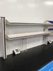 Prateleira de reagentes de laboratório toda em aço, mesa lateral, bancada de trabalho, suporte para béqueres, mesa de inspeção, mesa de experimentos de química