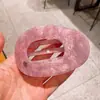 Nuevo Pinza para el Cabello de Lujo con Forma de Concha para la Parte Posterior de la Cabeza, Pinza Curva Grande de Acetato con Abalón para Cabello Grueso