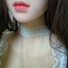 Colar vermelho cibernético feminino clavícula sexy colar cross-border versão coreana de atacado gargantilha acessórios Yiwu jóias colar renda