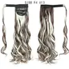 Venta al por mayor del fabricante Comercio exterior Estilo europeo y americano Velcro Cola de caballo larga y rizada Peluca para mujer Pieza de cabello de cola de caballo de fibra de alta temperatura en stock