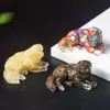 Tumbado Cristal Natural Grava Transfronterizo Artesanía de Resina Adorno Perro Golden Retriever Decoración del Hogar Adorno Conchas de Colores