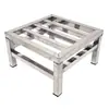 Prateleira de Armazenamento de Aço Inoxidável Prateleira à Prova de Umidade Base Elevada para Vasos de Flores Suporte Suporte de Carga para Aquário Prateleira de Suporte para Objetos Pesados