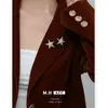 Broche de Estrella de Cinco Puntas con Circonita, Accesorio de Moda de Alta Gama de Nicho, Decoración Elegante y con Estilo para Traje, Mayoreo