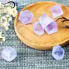Venta directa de fábrica traje morado claro ráfaga mate de 7 piezas dados de cristal facetado juego de mazmorras y dragones DND