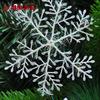 Copos de nieve de polvo pegajoso cepillado de Navidad colgante de decoración de árbol de Navidad para ventana pegatinas de cristal de nieve suministros de diseño de ambiente