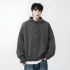 Sudadera con capucha de estilo americano negro, suéter de punto, conjunto para hombre, colección otoño/invierno, sudadera con capucha de moda, conjunto de tres piezas