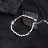 Explosiones de Transmisión en Vivo Cobre Plateado Plata Plata Rota Pulsera Geométrica de Cuentas para Mujer Lujo Ligero Exquisito Temperamento Pulsera de Moda de Alta Gama