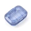 Caja de Medicamentos Portátil de Color Puro con 3 Compartimentos Caja de Almacenamiento para Empaque de Medicamentos, Píldoras, Tabletas Sellada a Prueba de Humedad Viaje Mini Medicamento