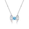 Collar de Plata Esterlina S925 con Colgante de Piedra de Cristal Natural Estilo Mariposa para Mujer, Tendencia Nacional, Sensación de Alta Gama, Peridoto, Joyería de Nuevo Estilo Chino