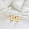 Zhongxing Nuevo Estilo de Lujo Accesible Europeo y Americano Pendientes de Color Duradero de 14K para Mujer Corazón Flor de Ciruelo Pendientes Elegantes Personalizados Pendientes al por Mayor