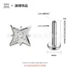 Arete de Titanio Lanbo F136 con Estrella de Ocho Puntas Diamante Único Circonita Joyería para Piercing de Rosca Interna Accesorio para Oreja Arete para Cartílago