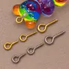 Ganchos de Tornillo con Colgante de Perla de Acero Inoxidable, Arandelas de Tornillo, Conectores de Abalorios Hechos a Mano para DIY, Accesorios de Joyería