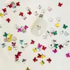 Rinestones de Colores con Forma de Mariposa Grandes y Pequeños de 4 mm y 5 mm para Uñas, Rinestones de Forma Irregular con Base Plana, Rinestones con Dorso Dorado, Decoraciones de Uñas de Moda