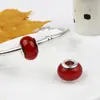 Accesorios Huiyue cristal rojo cristal fluorescente joyería joyería DIY hecha a mano Youjia cuentas de cristal de agujero grande cuentas de vidrio